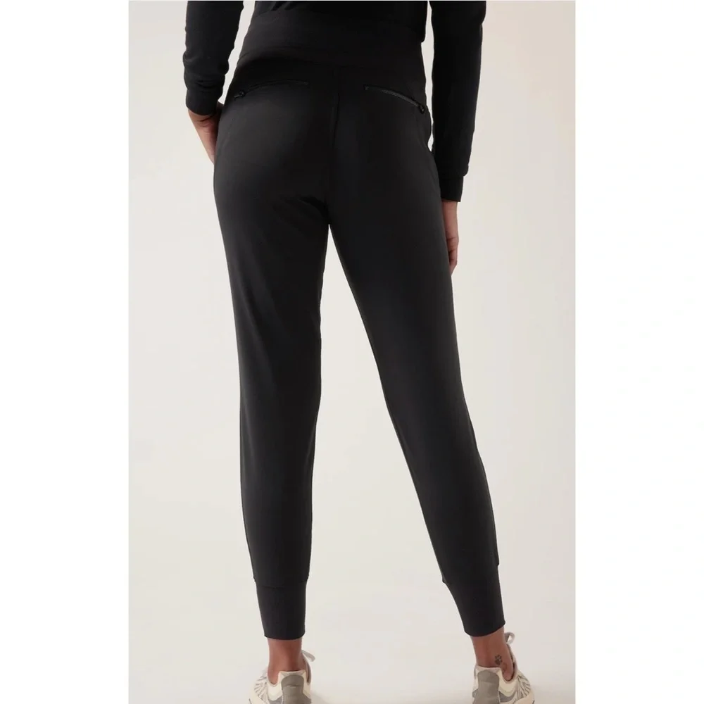 Athleta Black Sculptek Light Athleisure Workout Venice Jogger Pants 597888 EUC S